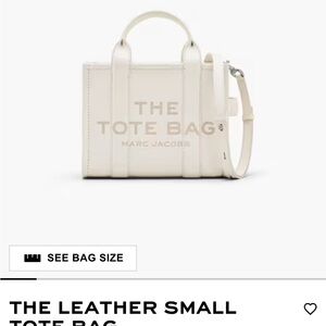 Marc Jacobs Ivory Leather Tote Bag